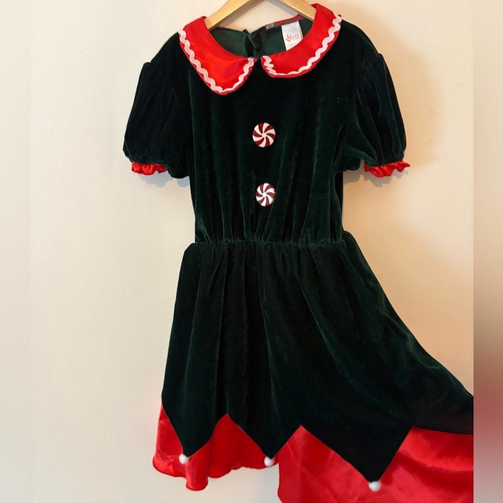 Christmas Elf Costume Dress - medium fits girls 8/9